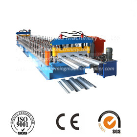 Floor decking roll forming machine