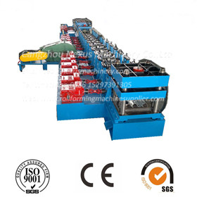 Highway guardrail roll forming machine