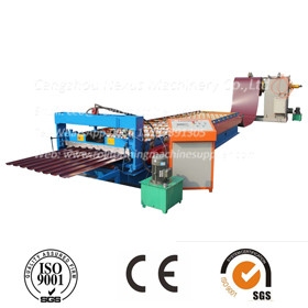 Roofing sheet roll forming machine