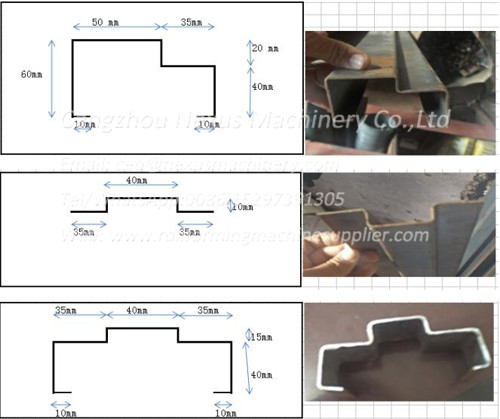 profile drawing of door frame machine